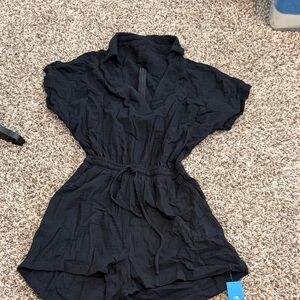 Black coverup romper